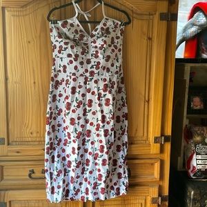 “Betty Page” cherry print wiggle dress